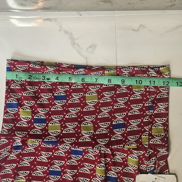 NWT LuLaRoe XXS Summer Red Pattern Maxi Skirt - Picture 4 of 7